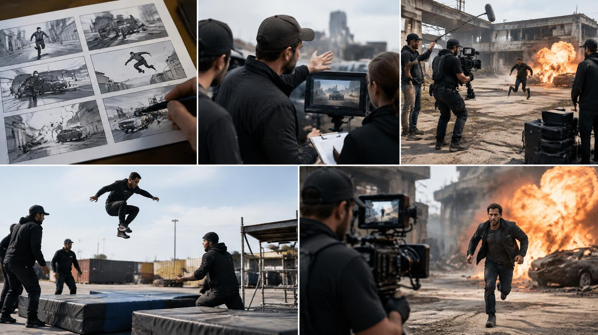 action movie storyboard