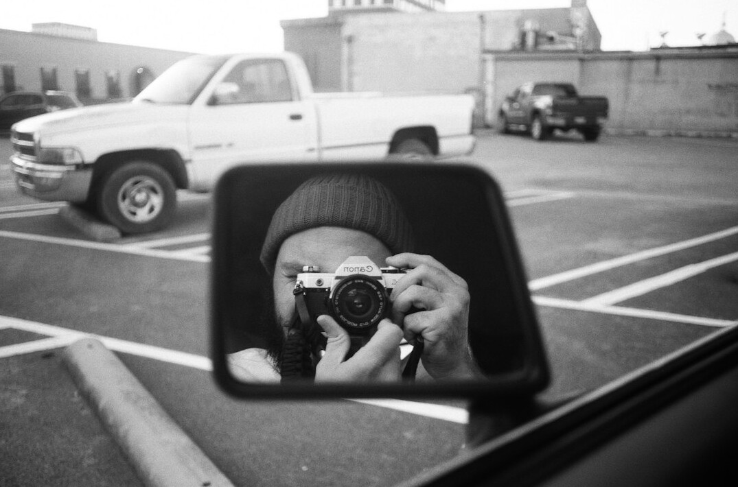 camera reflection in mirror