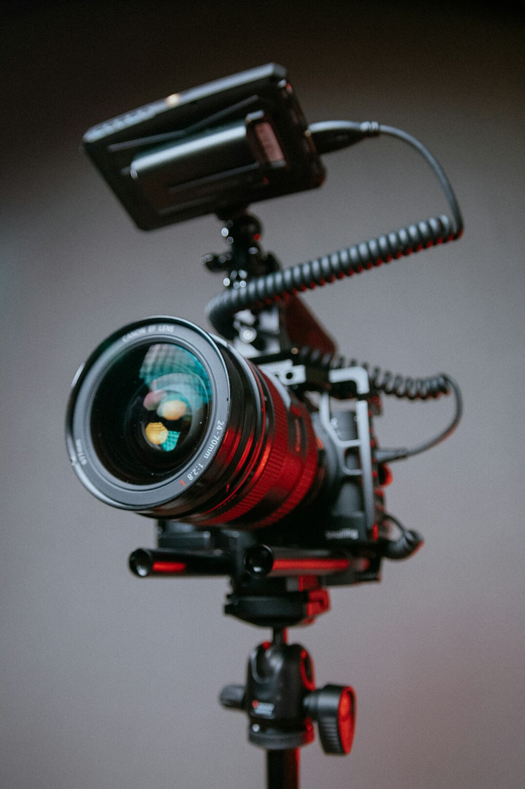 cinema camera with accessories