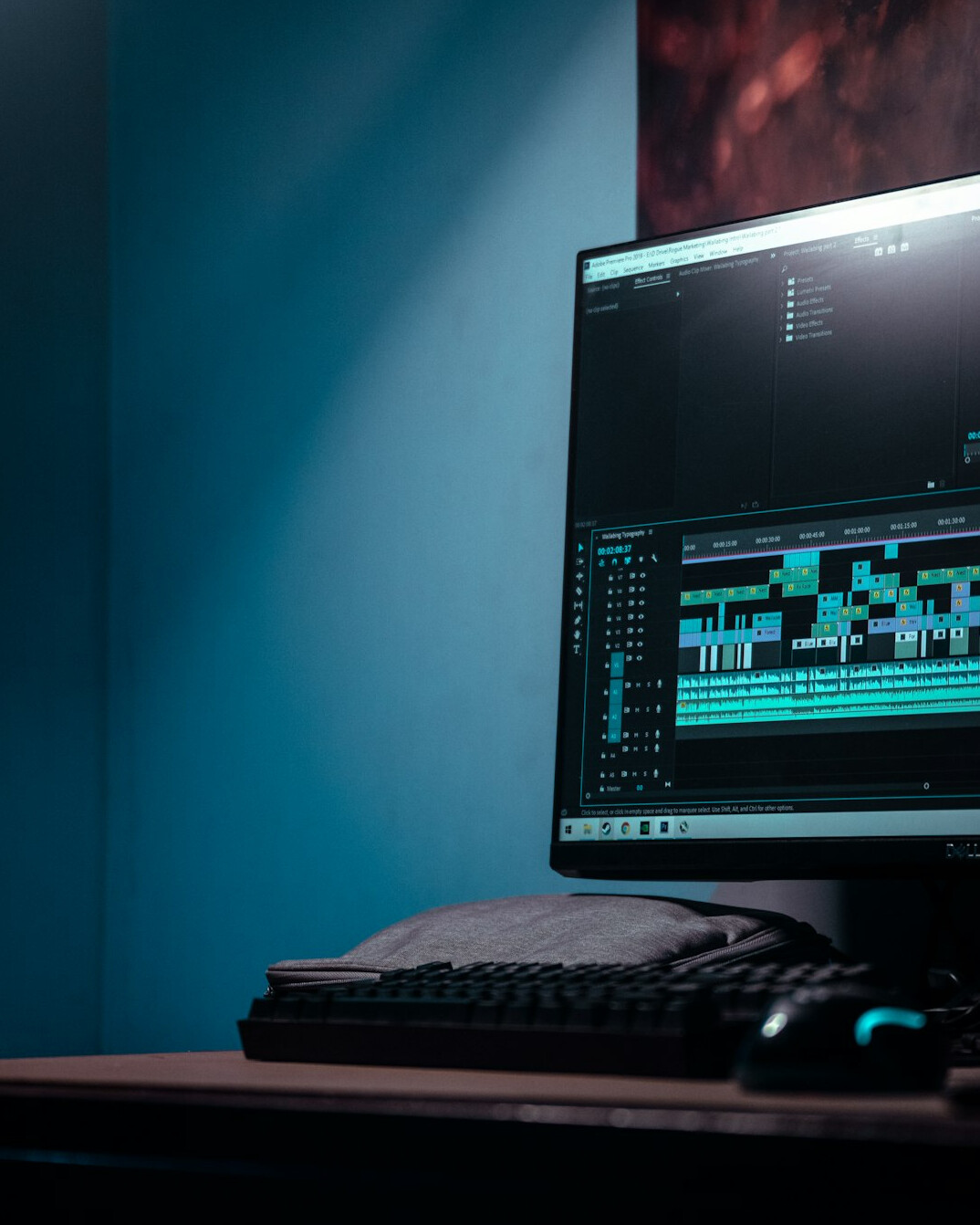modern video editing workstation